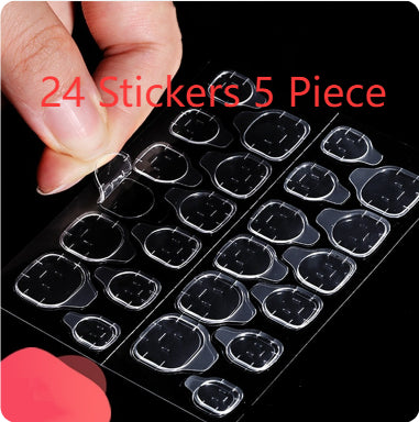 Upgraded Ultra-thin Jelly Glue Nail Stickers Super Sticky Fake Nails Double-sided Wearable