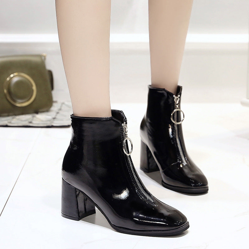 Autumn and winter thick heel Martin boots