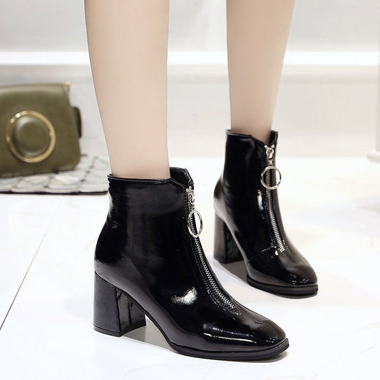 Autumn and winter thick heel Martin boots