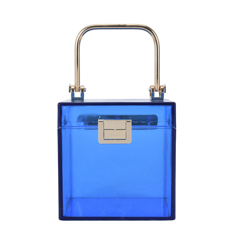Transparent Box Personality Creative Ins Net Red Wild Chain Messenger Jelly Bag
