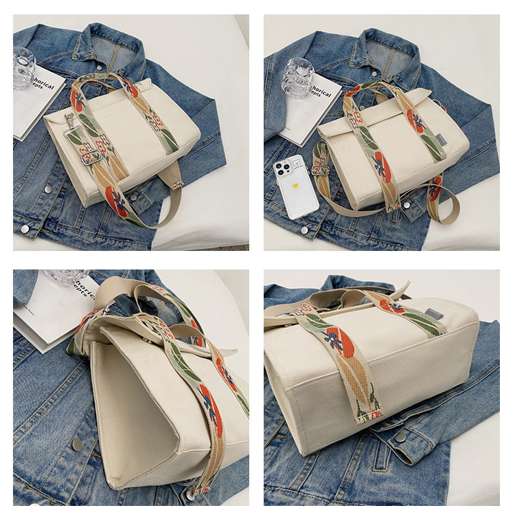 Large Capacity Canvas Bag All Match Crossbody