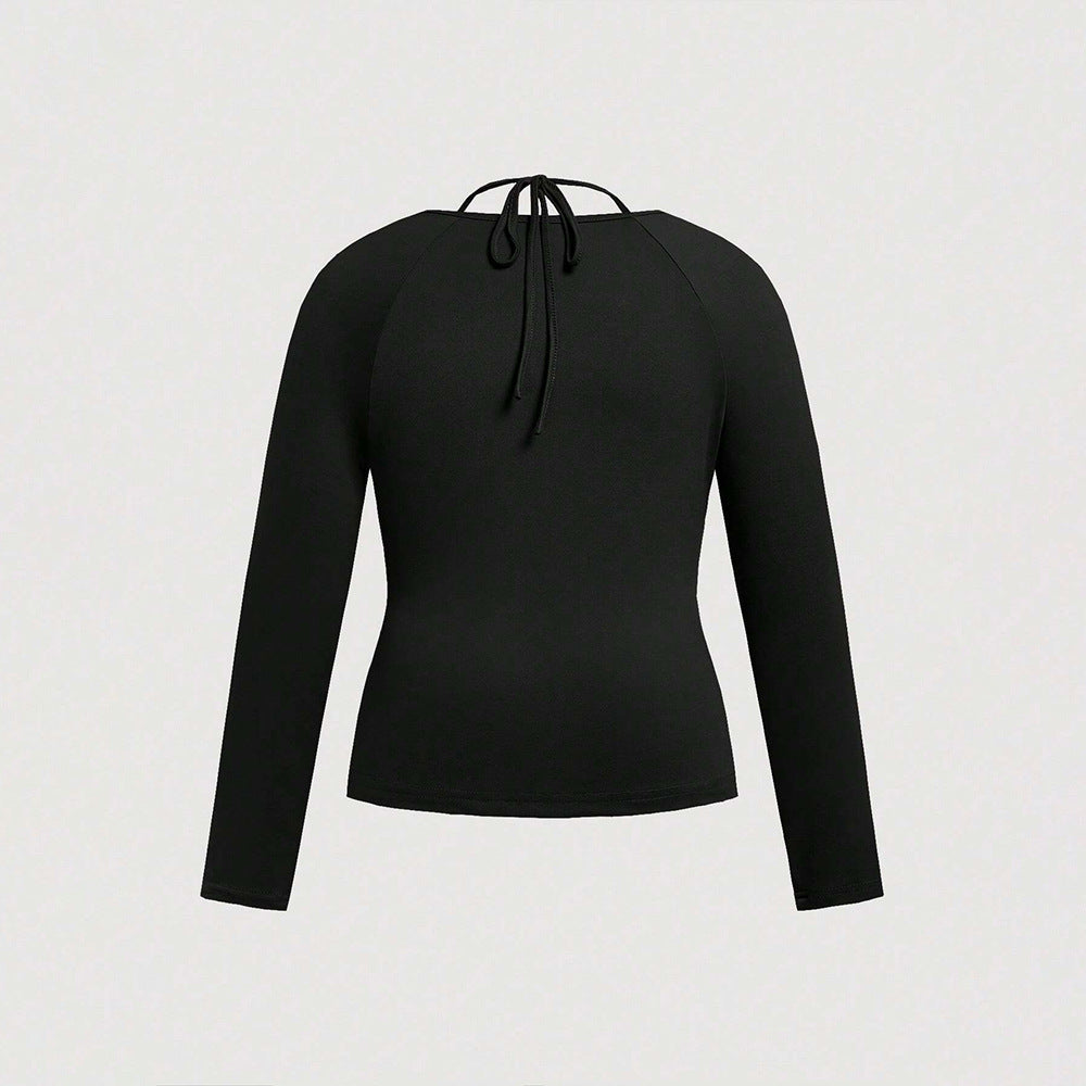 Slim Fit Elegant Square Neck Women's Top