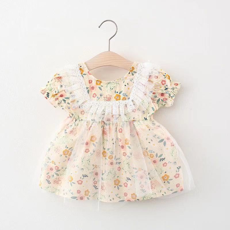 Summer Printed Short Sleeve Girl Dress