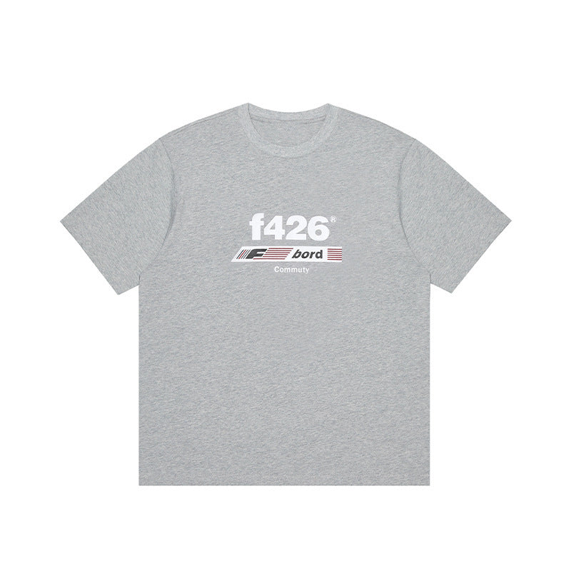 Classic Loose Casual Letter Flag Short Sleeve