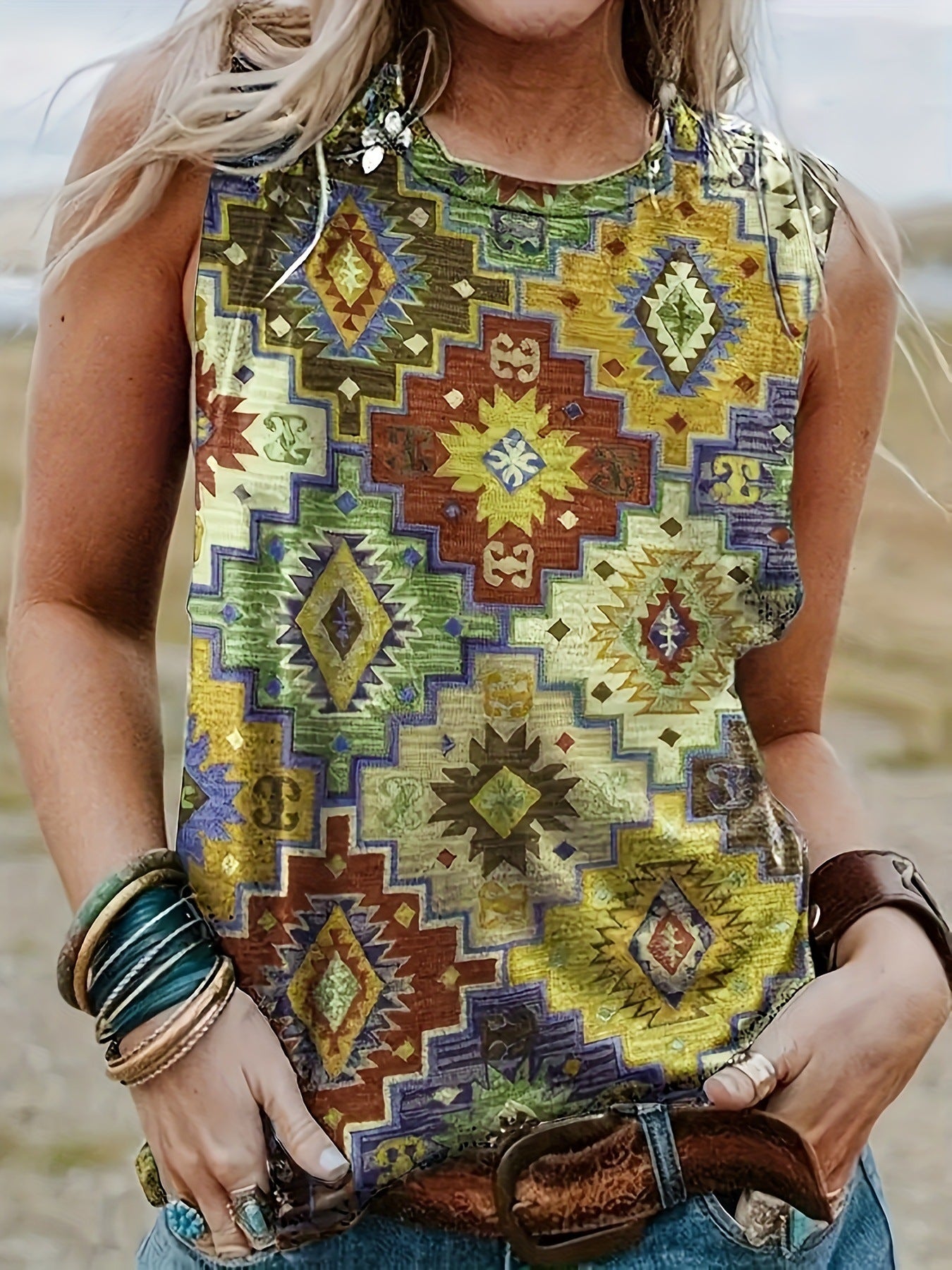 Women's Vest Women's Western Style Summer Digital