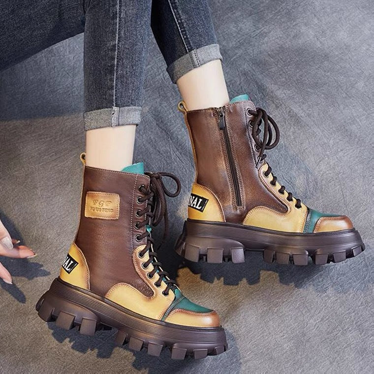Round Toe Platform High-top Fashion Women's Shoes