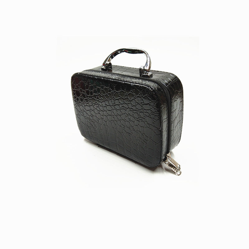 Fall proof portable Pu cosmetic bag