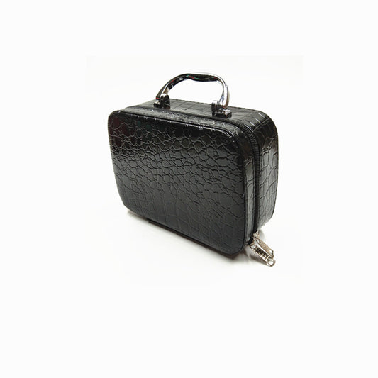 Fall proof portable Pu cosmetic bag