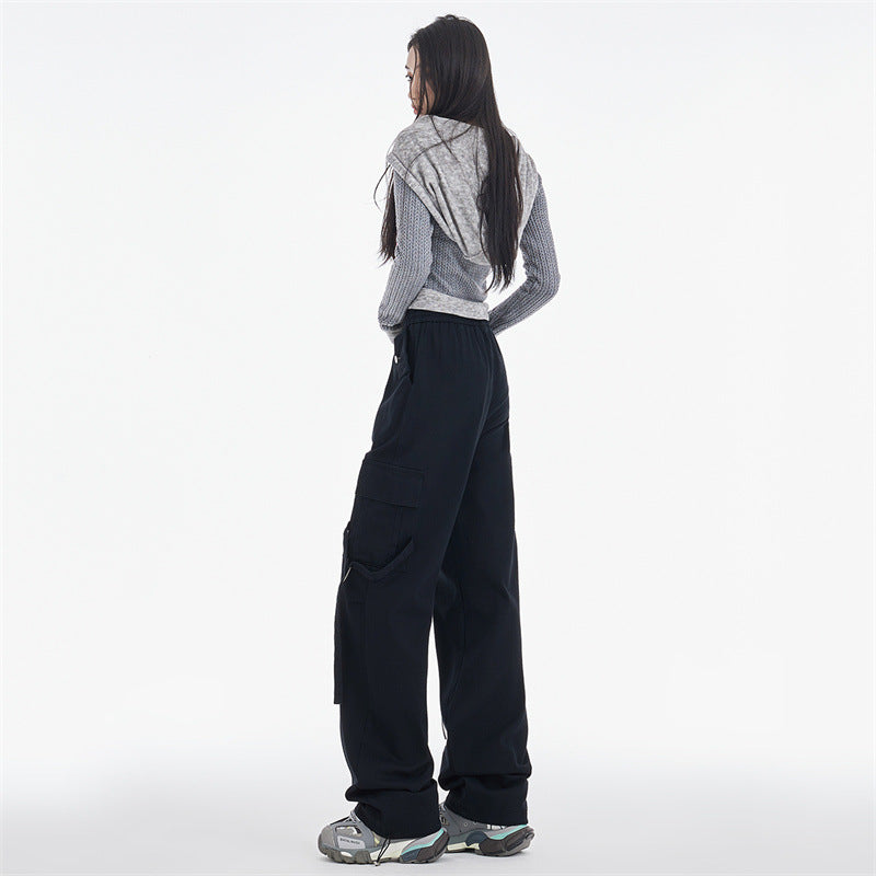 Women's High Waist Loose Wide Legs Overalls