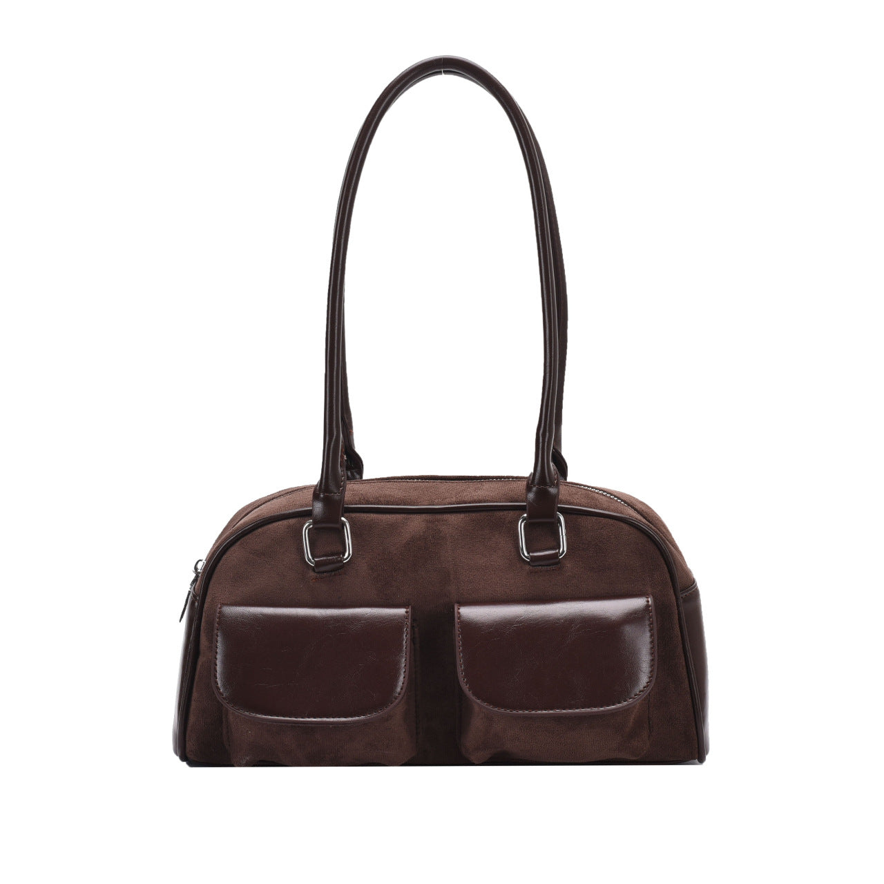 College Style Velvet Frosted Leather Bow Ribbon Commuter Bag Advanced Simple