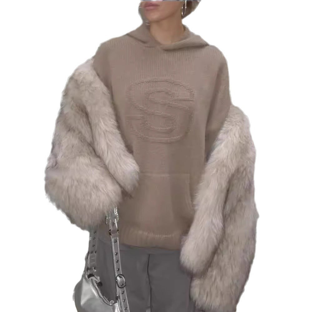 Autumn And Winter New Hooded Pullover Sweater Fashion Casual Women's Top With Pockets