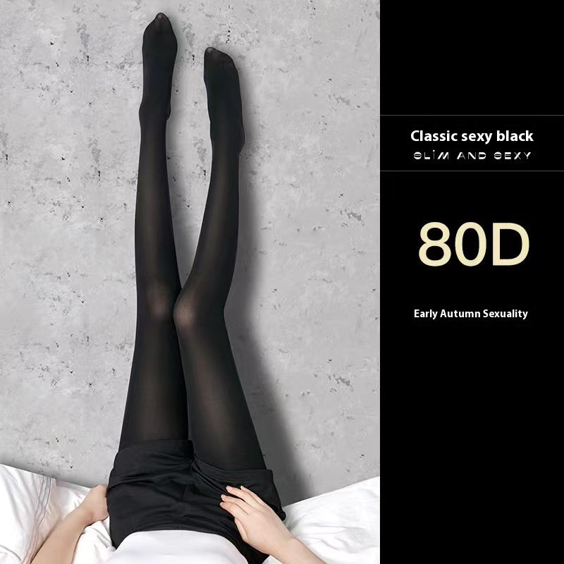 D Black Silk Stockings Ultrathin Black Pantyhose