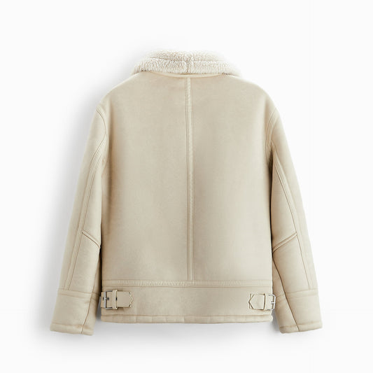 Men's Lapel Suede Double-sided Jacket