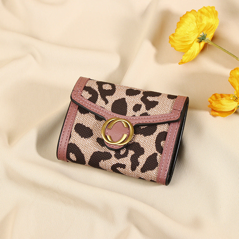 New Leopard Print Women's Wallet Multi-card-slot Coin Purse All-in-one Clutch Card Holder Female