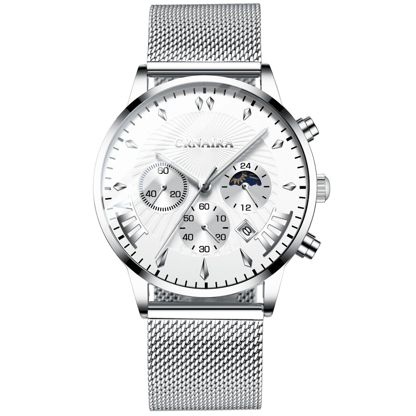 Men's Fashion Imitation Three-eye Waterproof Quartz Watch