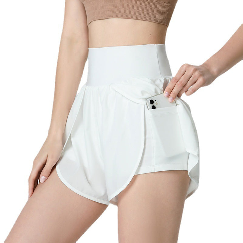 Anti Glare Loose Running Fitness Shorts With Pockets
