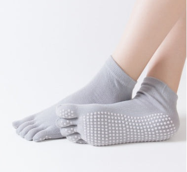Konstant polymer fabrik direkte Yogasokker med tæer, skridsikre damemassage Yoga five-finger sokker, rene bomulds sports five-toe sokker