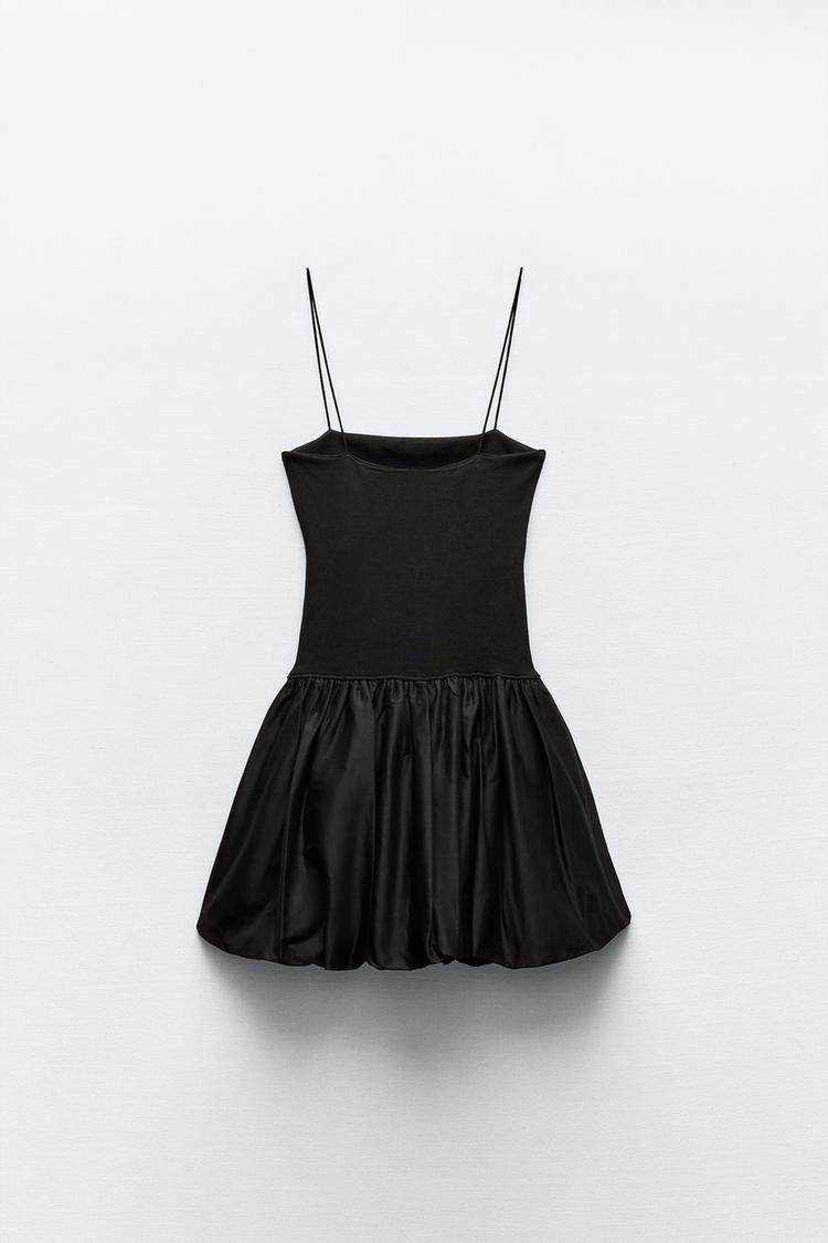 Off-the-shoulder Stretchy Thin-strapped Ruffled Patchwork Dress