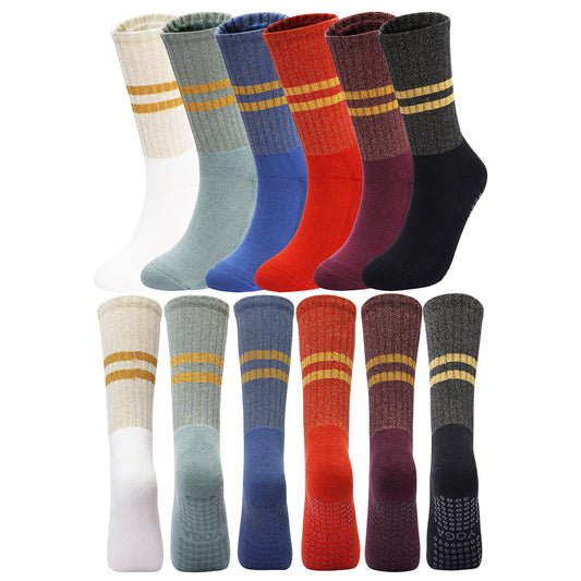 Women's Autumn And Winter Long Tube Terry Non-slip Aerobics Socks