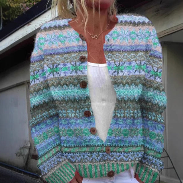Digital Printing Cardigan Coat Outerwear Women 3D