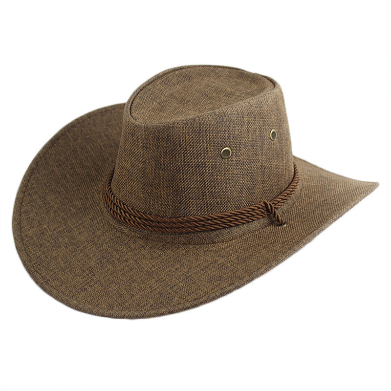 Western Denim Male Hat Double-sided Suede Sun Hat Female Horse Riding Hat