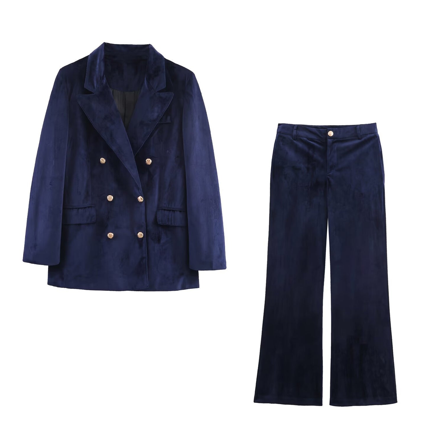 New Autumn Designer Blazer And Flared Pants Set For A Sophisticated Elegant Look