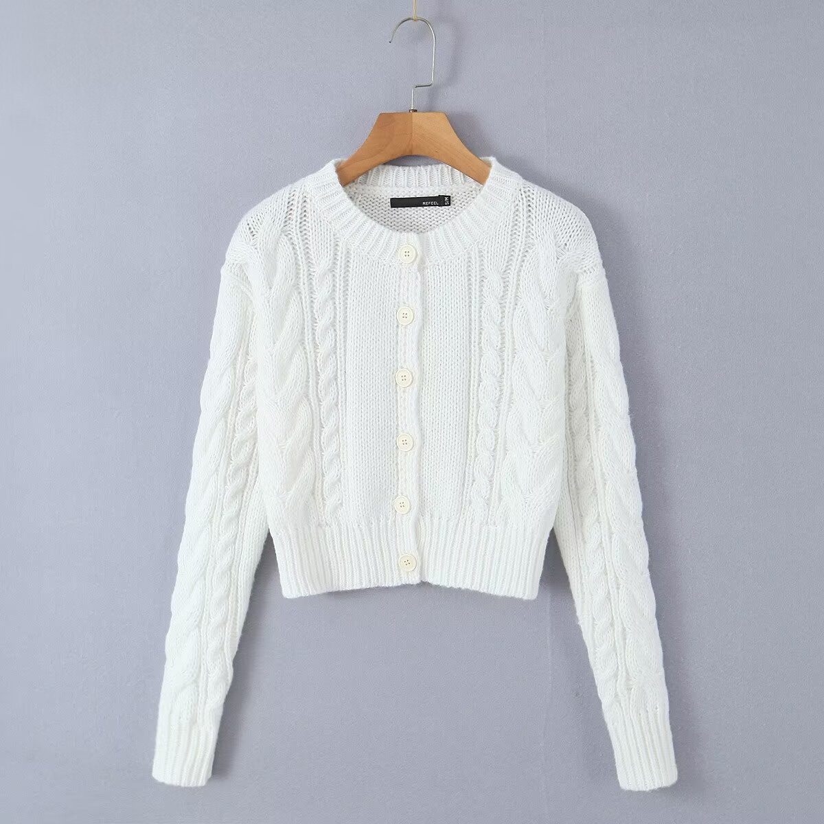 Women's Long-sleeved Knitted Cardigan Short Sweater