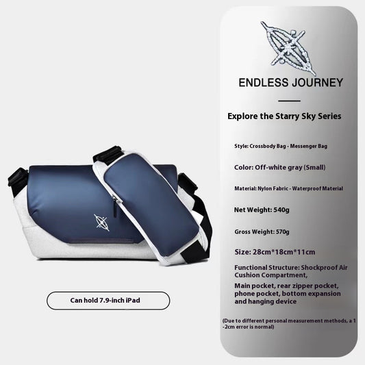 Light And Shadow Planetary Camera Crossbody Nebula Large Capacity Boys Shoulder Riding Chest Bag