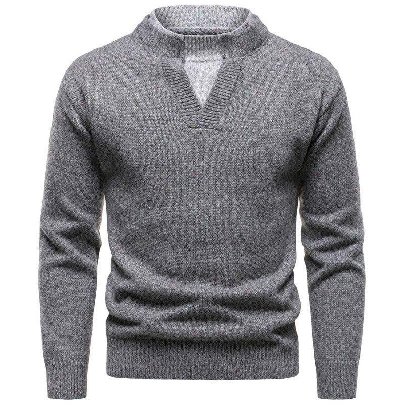American Retro Fake Two-piece V-neck Dotted Sweater
