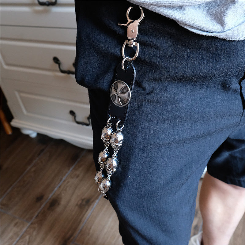 Punk Ghost Head Bundy Out Of The Street Waist Chain Alloy Phants Zipper