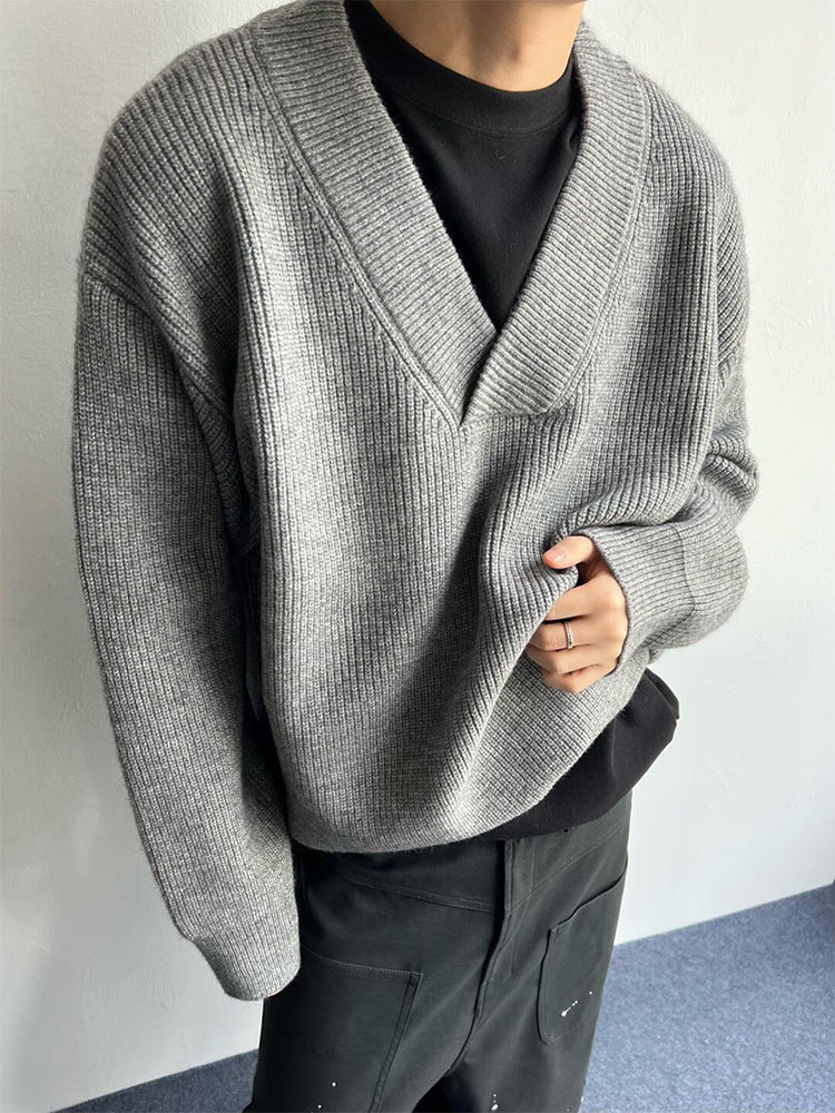 Layered Look With A Relaxed Knit Cardigan Over A Base Top