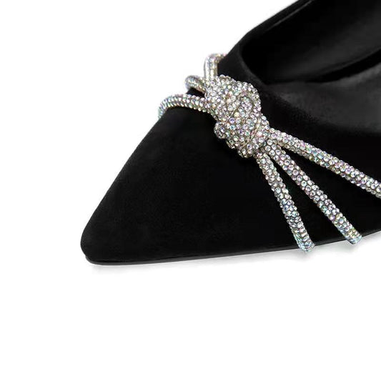 Mid-heel Frosted Suede Leather Single Shoes Fashion Spring Women's Shoes Pointed Toe Thick Heel Pumps Shoes