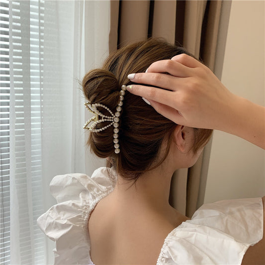 Pearl Bunny Ears Clip Female Large Back Head