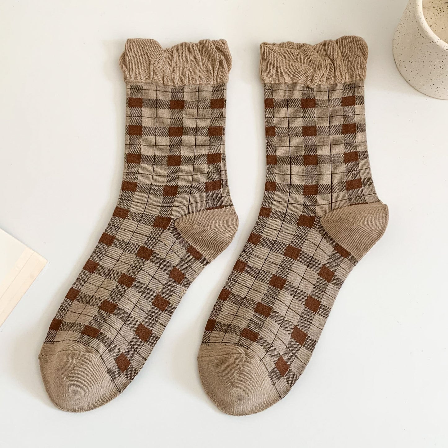 Cute Lace Rhombus Preppy Stockings