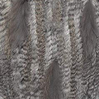 Rabbit Fur Woven Fur Triangle Shawl