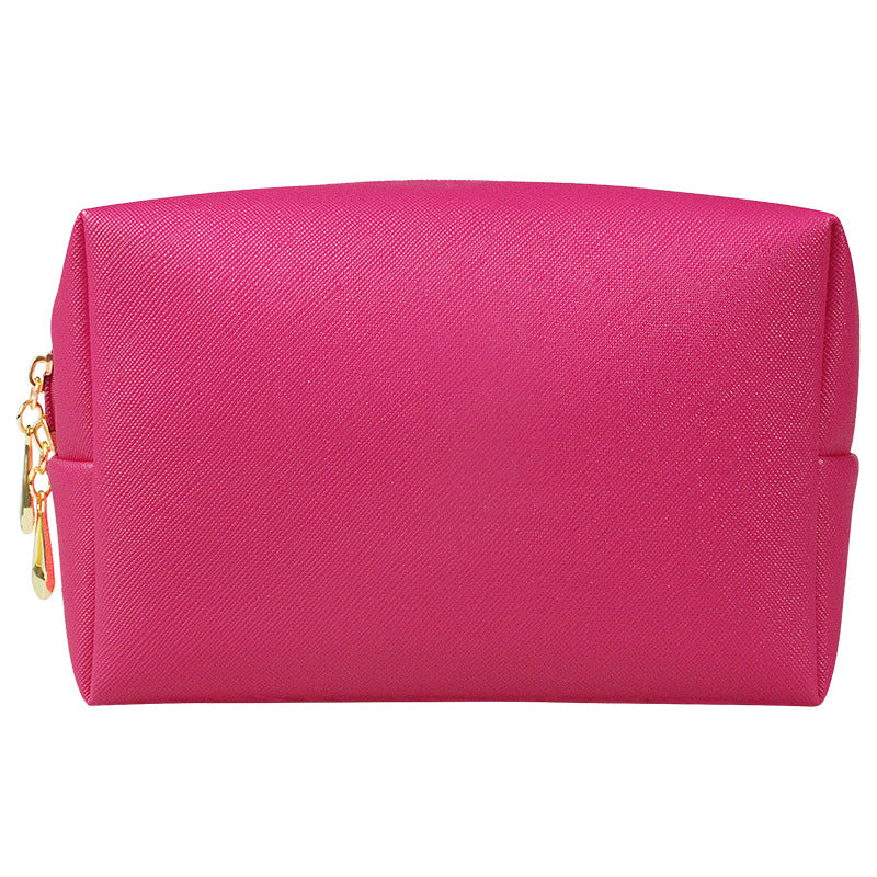 PU Leather Octagonal Square Makeup Storage Bag Simple Design
