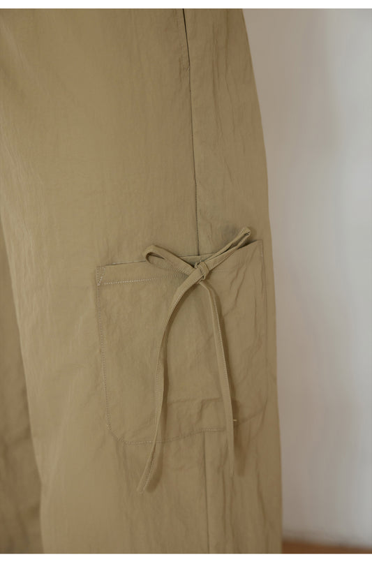 Big Pocket Bow Straight Plus Size Overalls