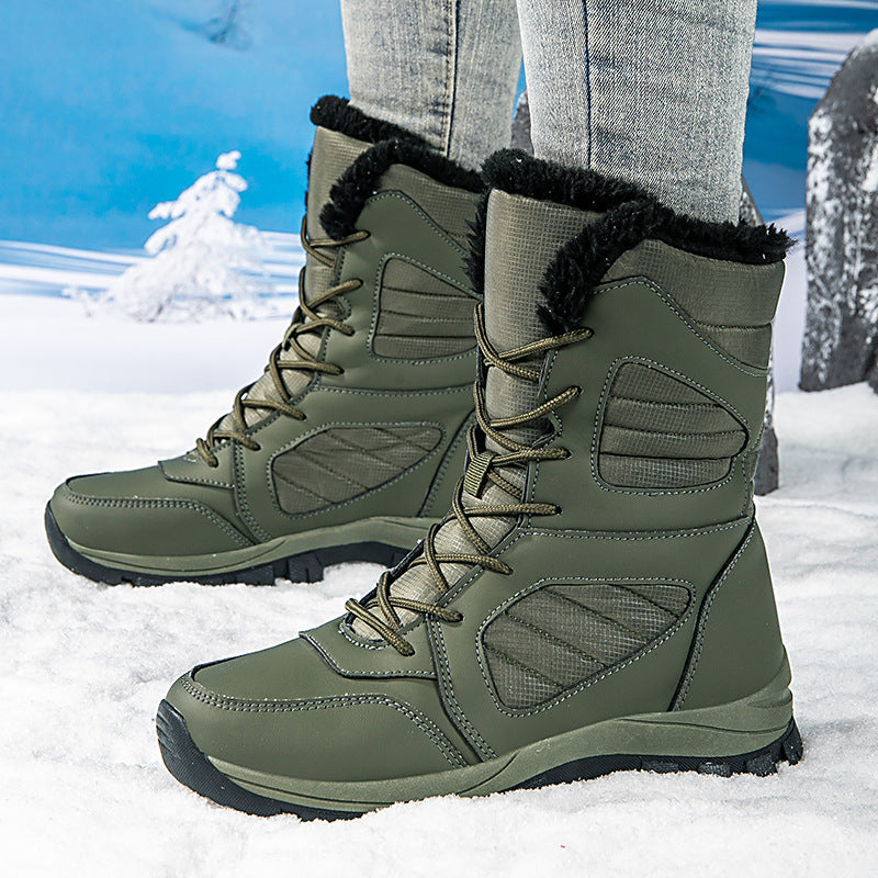 Sneeboots Bomuldssko Til Vinter Høje Med Fleece Ekstra Tykke For Varme Og Vandtætte