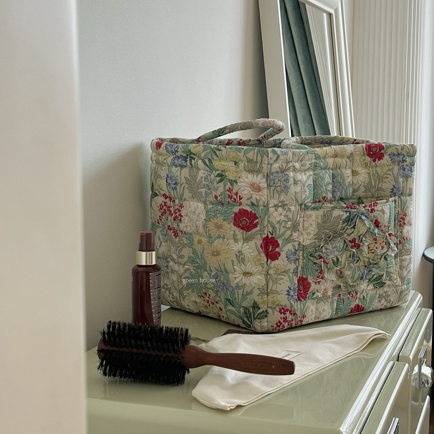 Floral Patchwork Home Sundries Storage Basket