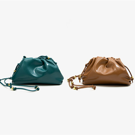 Ny Mode Læder Dumpling Taske Dame Skulder Crossbody