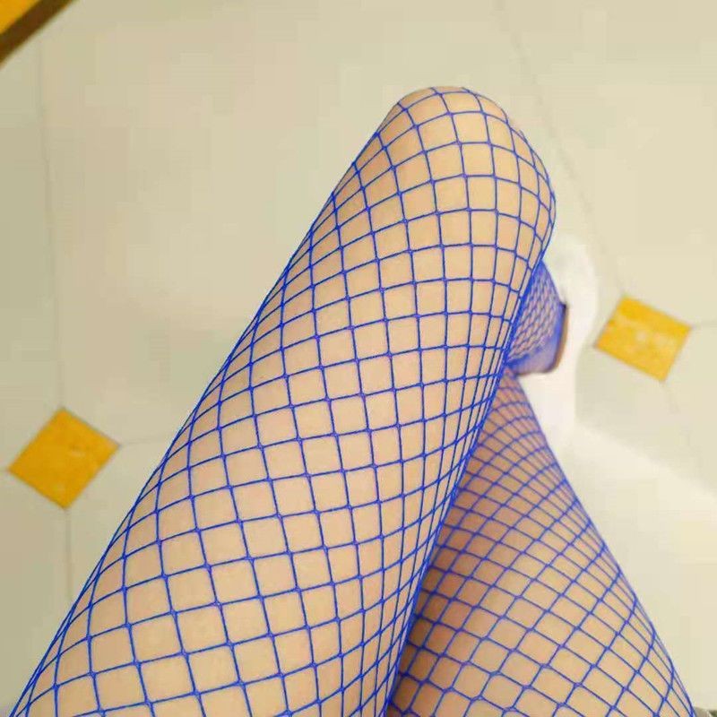 Kvinders sexede fiskenetstrømpebukser hvide hule fiskenet-leggings