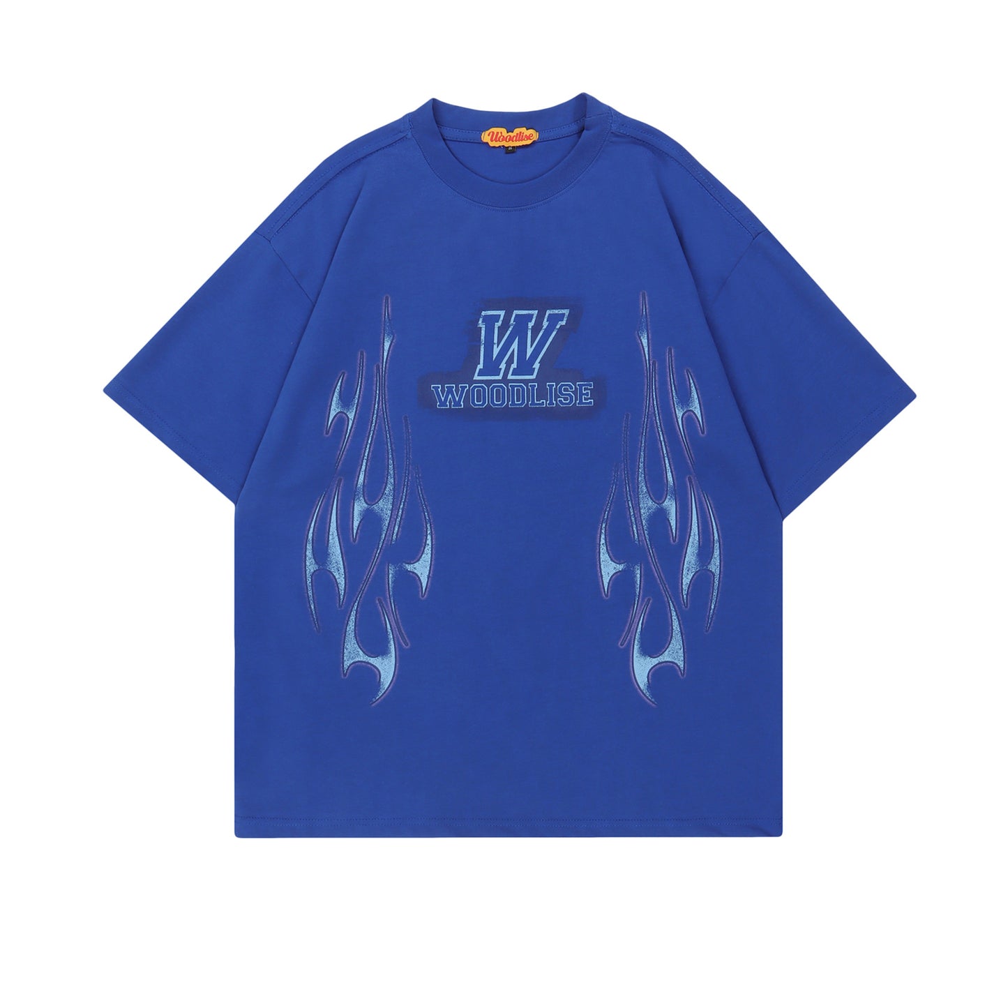Street Retro Trendy Mærke Kortærmet T-shirt med Bogstavtryk