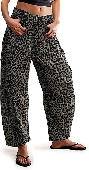Casual Loose Mid Waist Cylindrical Women's Jeans