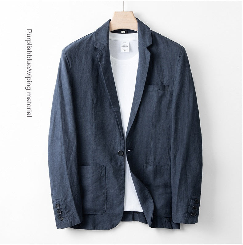 Linen Suit Men's Loose Casual Jacket