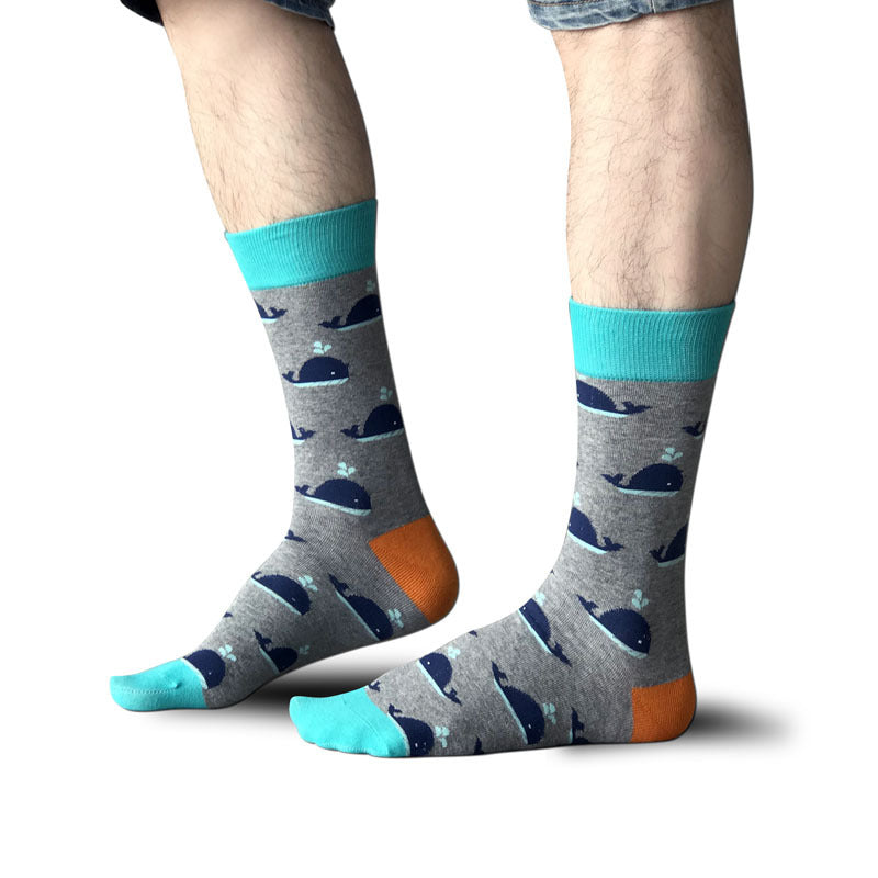 Socks European And American Large Size Men's Sport Mid-calf Length Sock