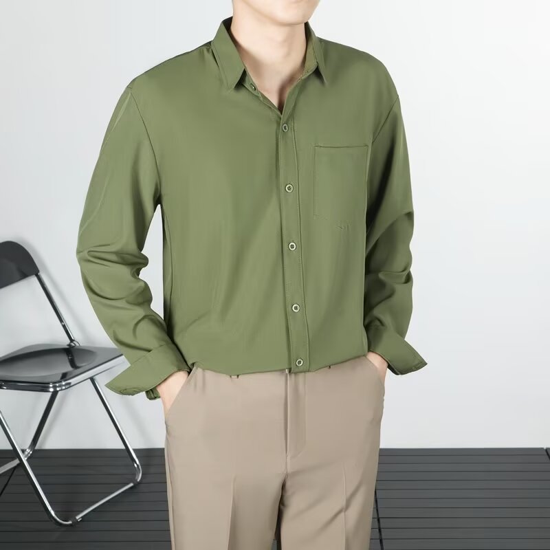 Korean-style Loose High-end Drape Long-sleeved Shirt