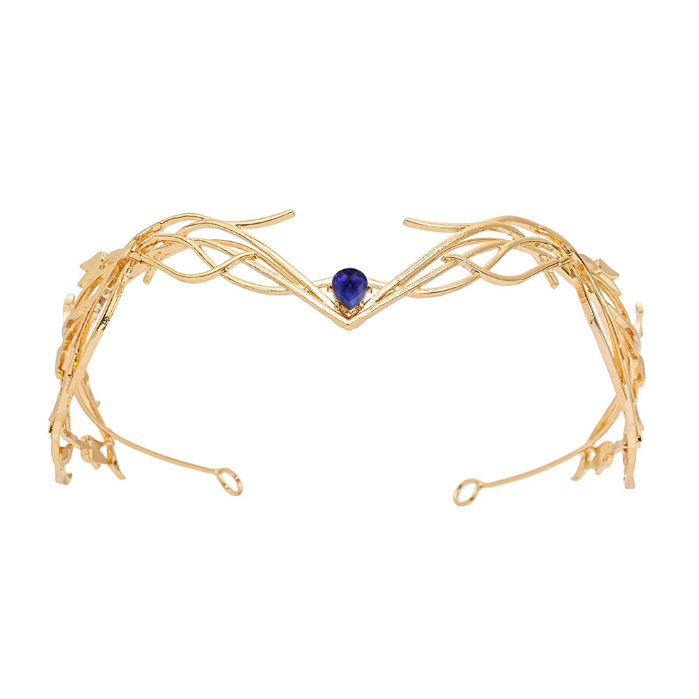 Goddess Warrior Leaves Forehead Ornament Headdress Alloy
