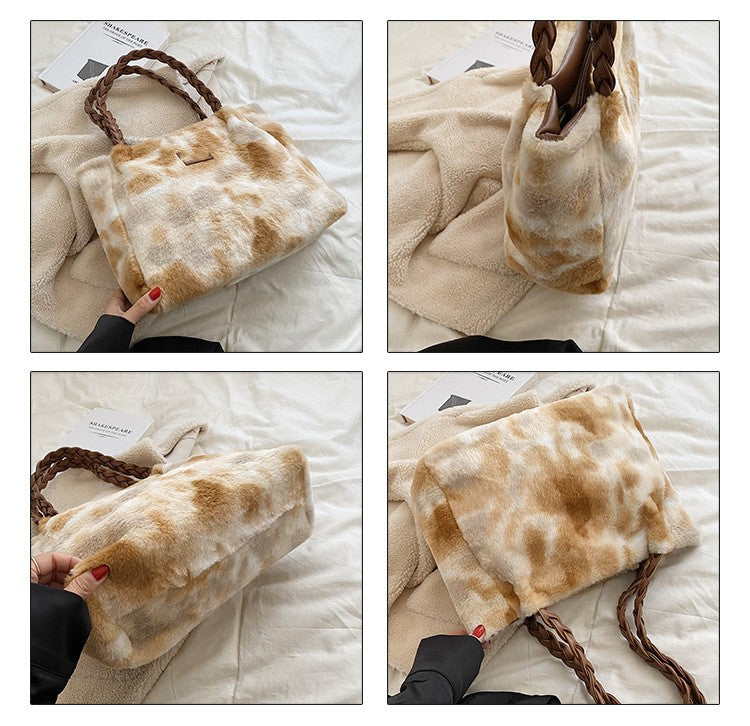 Ink Painting Contrast Wool Bag Weaving