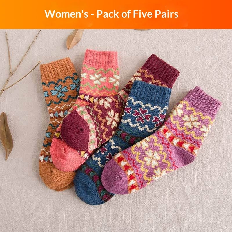 Womens Thick Warm Mid-calf Socks