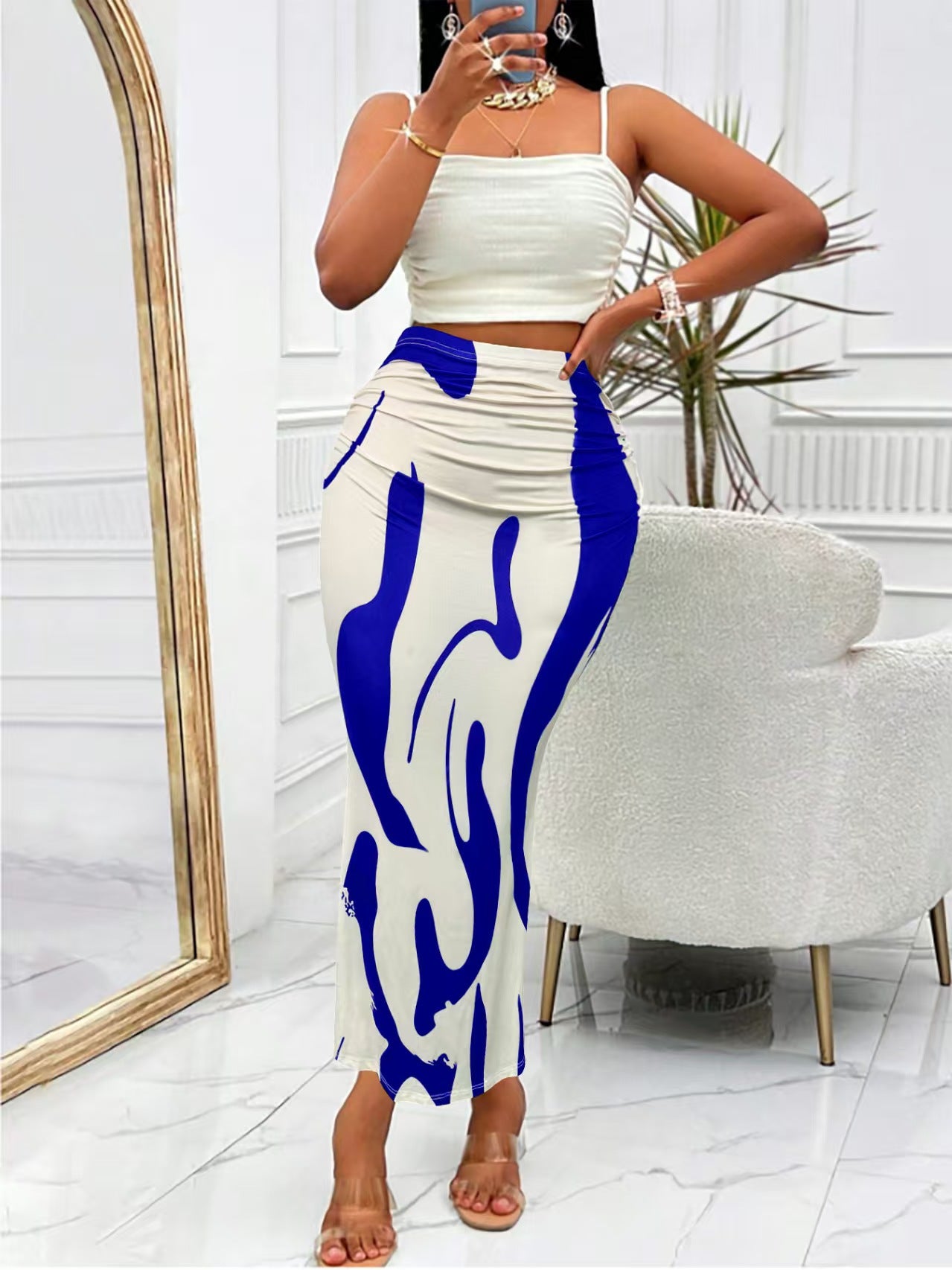 European And American Zebra Pattern Slimming Dress